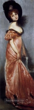  Pierre Kunst - junges Mädchen in einem rosa Kleid Träger Belleuse Pierre